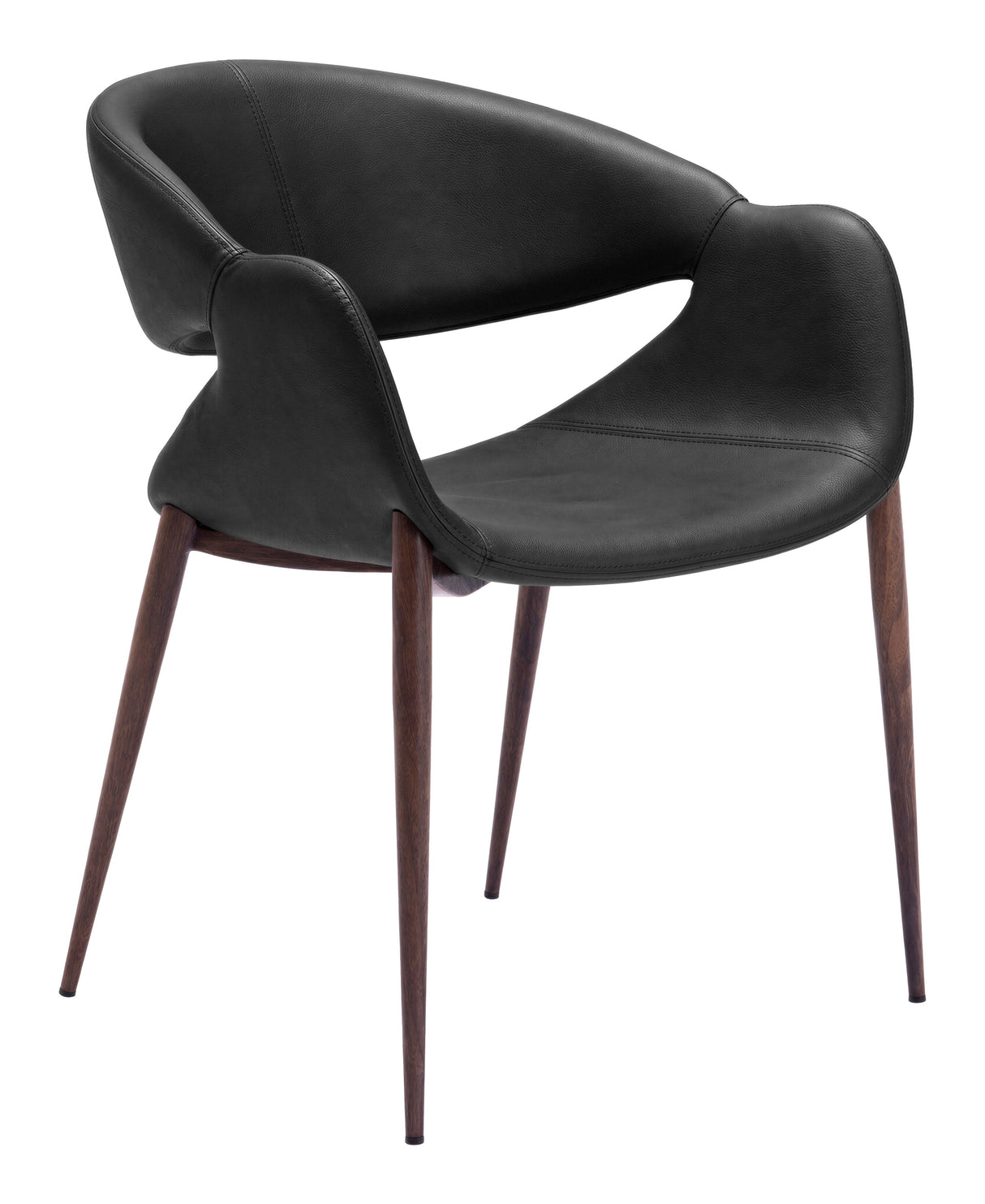 Limay Dining Chair Black & Walnut by Zuomod at Eve Furniture