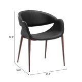Limay Dining Chair Black & Walnut by Zuomod at Eve Furniture