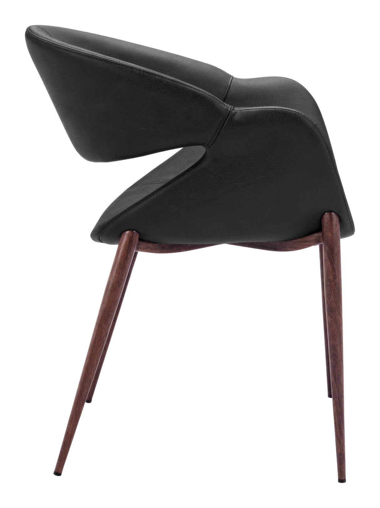 Limay Dining Chair Black & Walnut by Zuomod at Eve Furniture