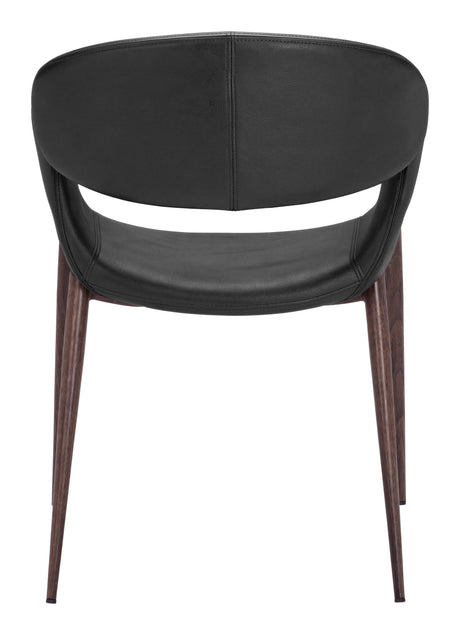 Limay Dining Chair Black & Walnut by Zuomod at Eve Furniture