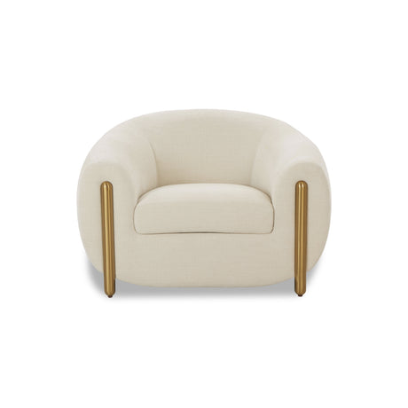 Lina Cream Performance Linen Accent Chair by TOV Furniture at Eve Furniture