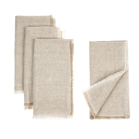 Lina Linen Napkins S/4 Chambray by Mercana at Eve Furniture