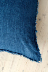 Lina Linen Pillow Cobalt Cover, Set of 2 by Mercana at Eve Furniture