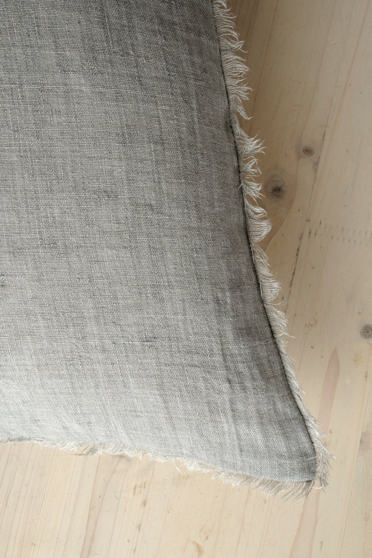 Lina Linen Pillow Grey Cover, Set of 2 by Mercana at Eve Furniture