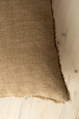 Lina Linen Pillow Hazelnut Cover w/Filler, Set of 2 by Mercana at Eve Furniture