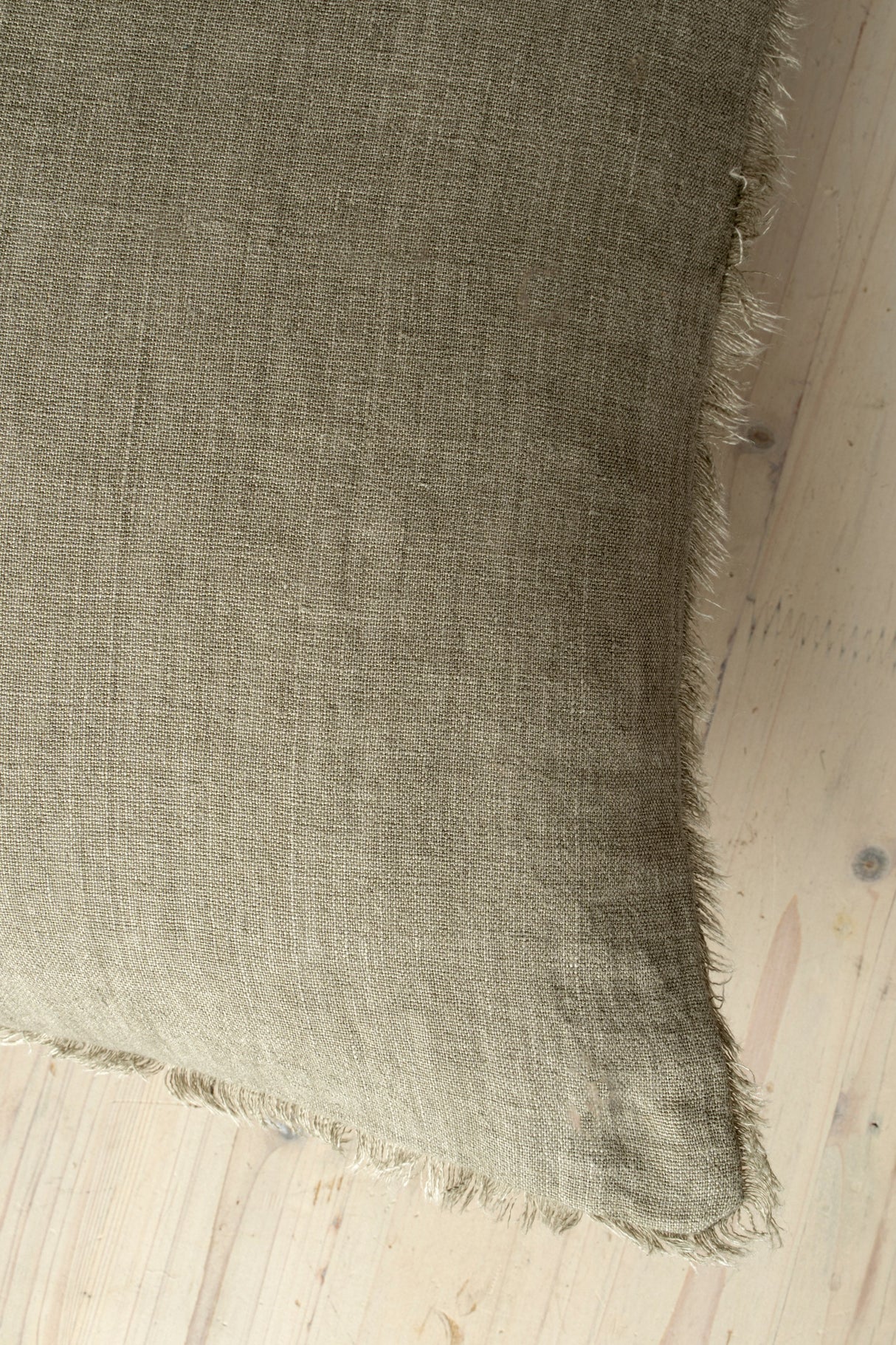 Lina Linen Pillow Mink Cover, Set of 2 by Mercana at Eve Furniture