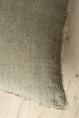 Lina Linen Pillow Mink Cover, Set of 2 by Mercana at Eve Furniture