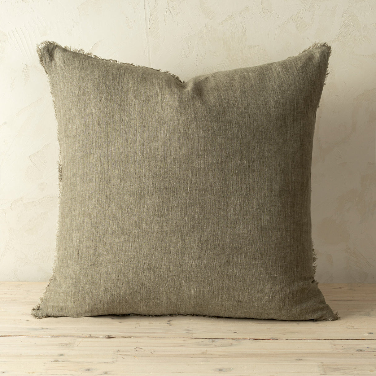 Lina Linen Pillow Mink Cover, Set of 2 by Mercana at Eve Furniture
