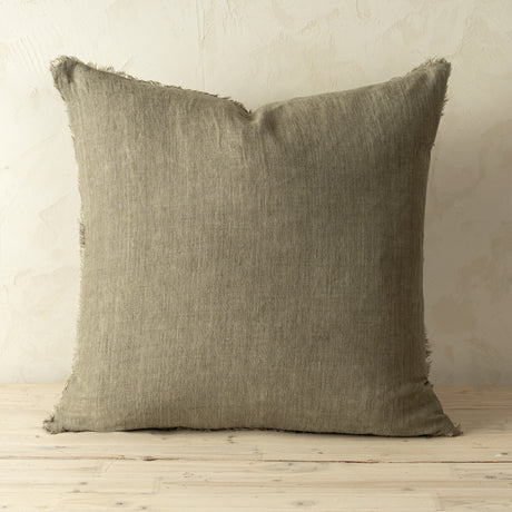 Lina Linen Pillow Mink Cover, Set of 2 by Mercana at Eve Furniture