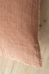 Lina Linen Pillow Redwood Cover, Set of 2 by Mercana at Eve Furniture