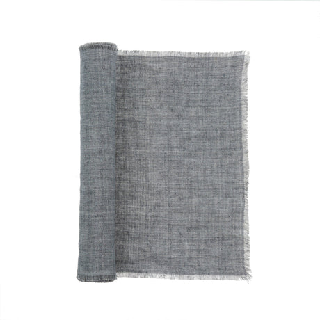 Lina Linen Runner, Steel Grey, Set of 2 by Mercana at Eve Furniture
