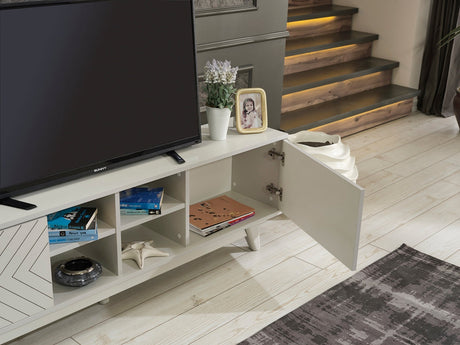 Lina Tv Stand Grey by Furnia at Eve Furniture