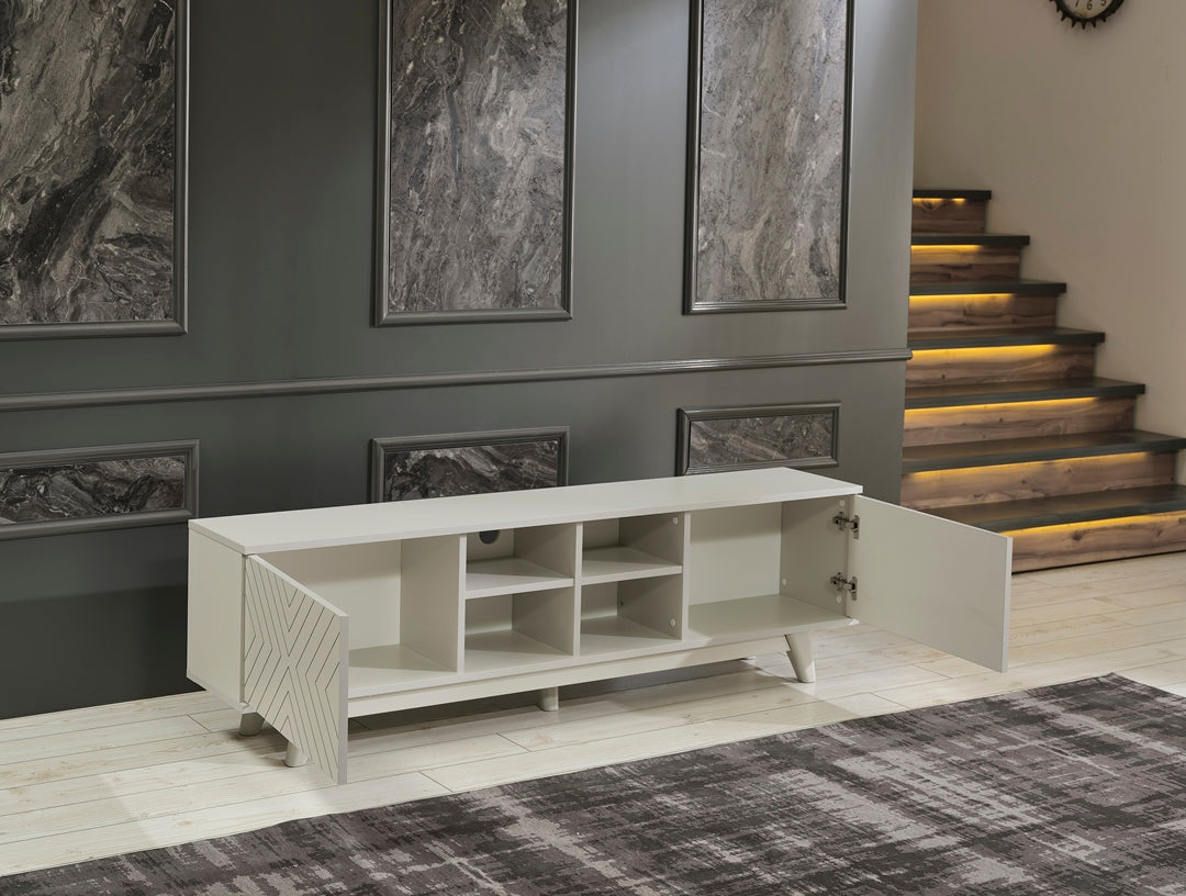 Lina Tv Stand Grey by Furnia at Eve Furniture