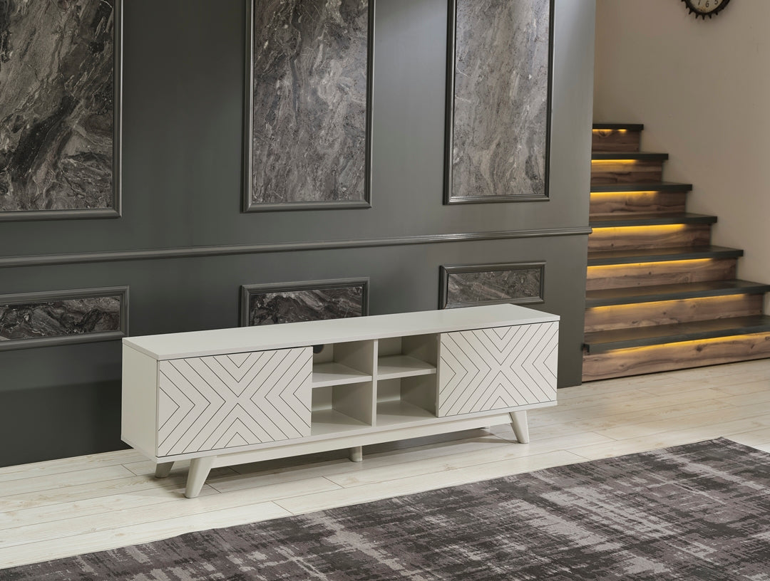 Lina Tv Stand Grey by Furnia at Eve Furniture