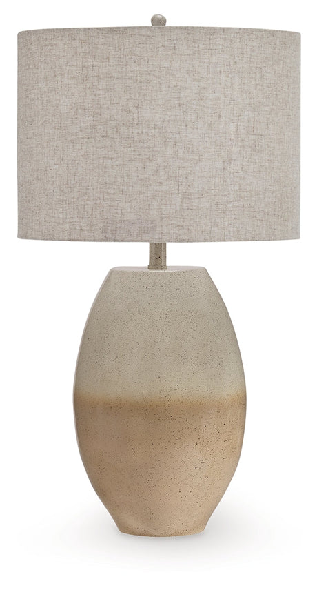 Linas Cream/Beige Table Lamp by Ashley at Eve Furniture