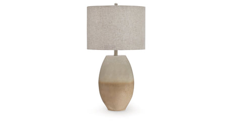 Linas Cream/Beige Table Lamp by Ashley at Eve Furniture