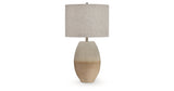 Linas Cream/Beige Table Lamp by ASHLEY FURNITURE at Eve Furniture