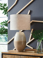 Linas Cream/Beige Table Lamp by ASHLEY FURNITURE at Eve Furniture