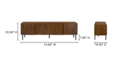 Lincoln Media Cabinet Brown by Moe's Home at Eve Furniture