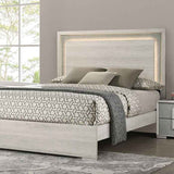 Lincolt White Wash/Stone Gray 5-Piece Queen Bedroom Set by Furniture of America at Eve Furniture