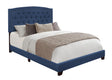 Linda Blue Queen Upholstered Bed by Homelegance at Eve Furniture