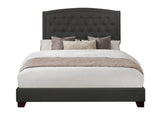 Linda Dark Gray Queen Upholstered Bed by Homelegance at Eve Furniture