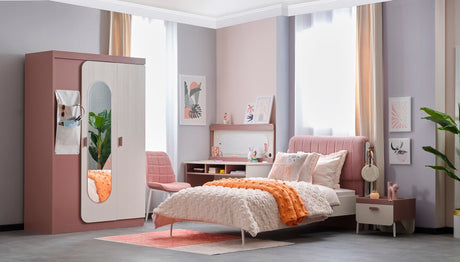 Linda Kids Room Set (Twin Bed & Study Desk & Nightstand) by Furnia at Eve Furniture