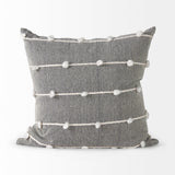 Linda Navy And Cream With White Detail Decorative Pillow Cover by Mercana at Eve Furniture