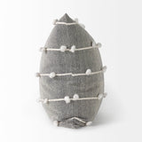 Linda Navy And Cream With White Detail Decorative Pillow Cover by Mercana at Eve Furniture