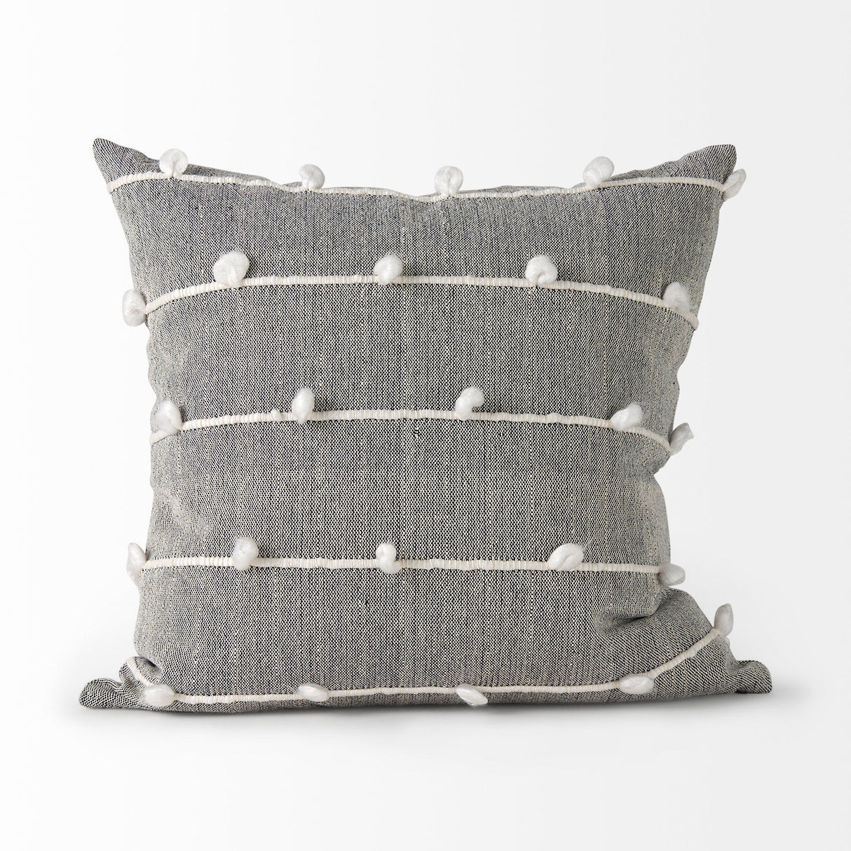 Linda Navy And Cream With White Detail Decorative Pillow Cover by Mercana at Eve Furniture