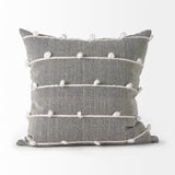 Linda Navy And Cream With White Detail Decorative Pillow Cover by Mercana at Eve Furniture