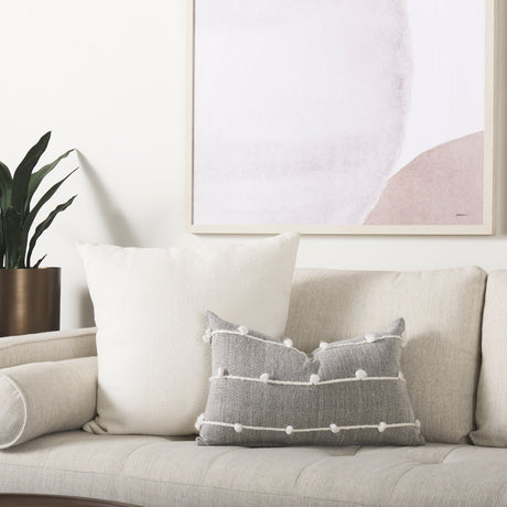 Linda Navy And Cream With White Detail Decorative Pillow Cover by Mercana at Eve Furniture