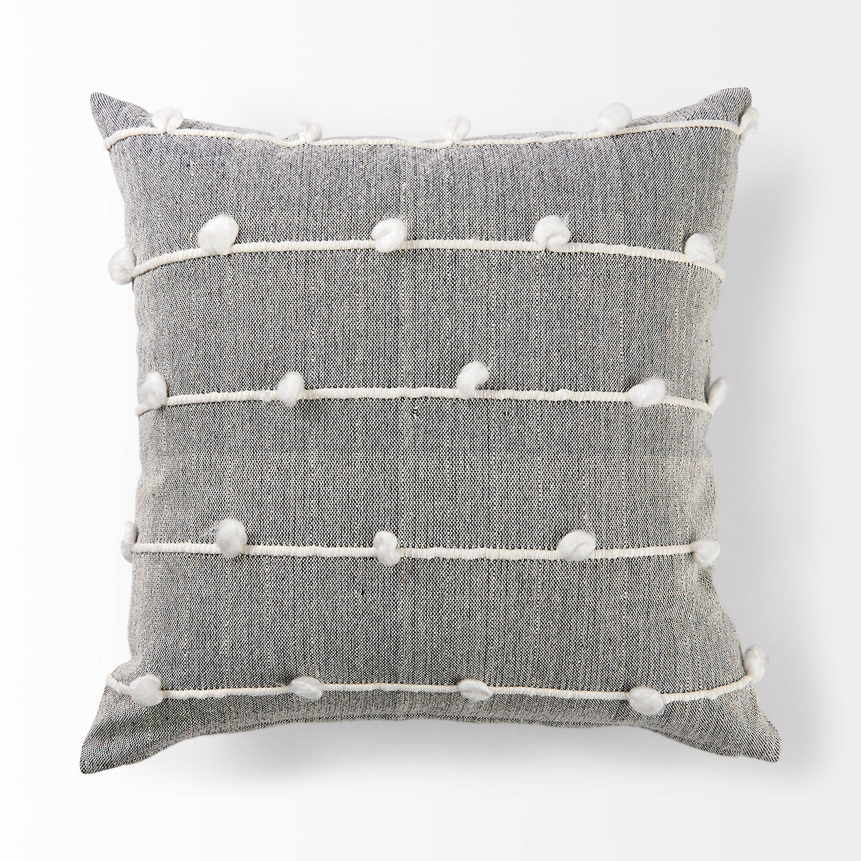 Linda Navy And Cream With White Detail Decorative Pillow Cover by Mercana at Eve Furniture