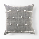 Linda Navy And Cream With White Detail Decorative Pillow Cover by Mercana at Eve Furniture