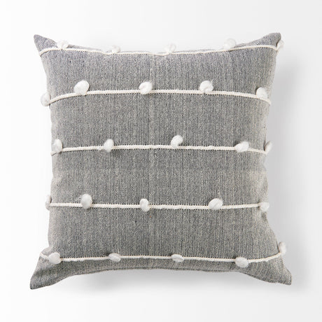 Linda Navy And Cream With White Detail Decorative Pillow Cover by Mercana at Eve Furniture