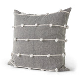 Linda Navy And Cream With White Detail Decorative Pillow Cover by Mercana at Eve Furniture
