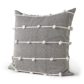 Linda Navy And Cream With White Detail Decorative Pillow Cover by Mercana at Eve Furniture