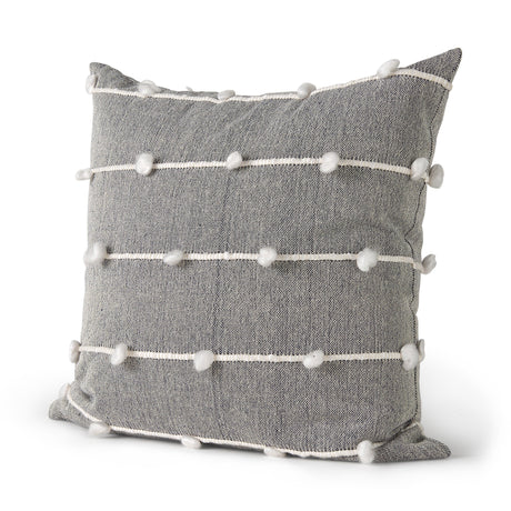 Linda Navy And Cream With White Detail Decorative Pillow Cover by Mercana at Eve Furniture