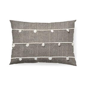 Linda Navy And Cream With White Detail Decorative Pillow Cover by Mercana at Eve Furniture