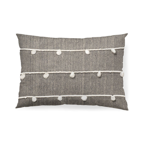 Linda Navy And Cream With White Detail Decorative Pillow Cover by Mercana at Eve Furniture