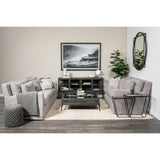 Linda Navy And Cream With White Detail Pillow Cover w/Non-Allergen Filler, Set of 2 by Mercana at Eve Furniture