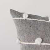 Linda Navy And Cream With White Detail Pillow Cover w/Non-Allergen Filler, Set of 2 by Mercana at Eve Furniture