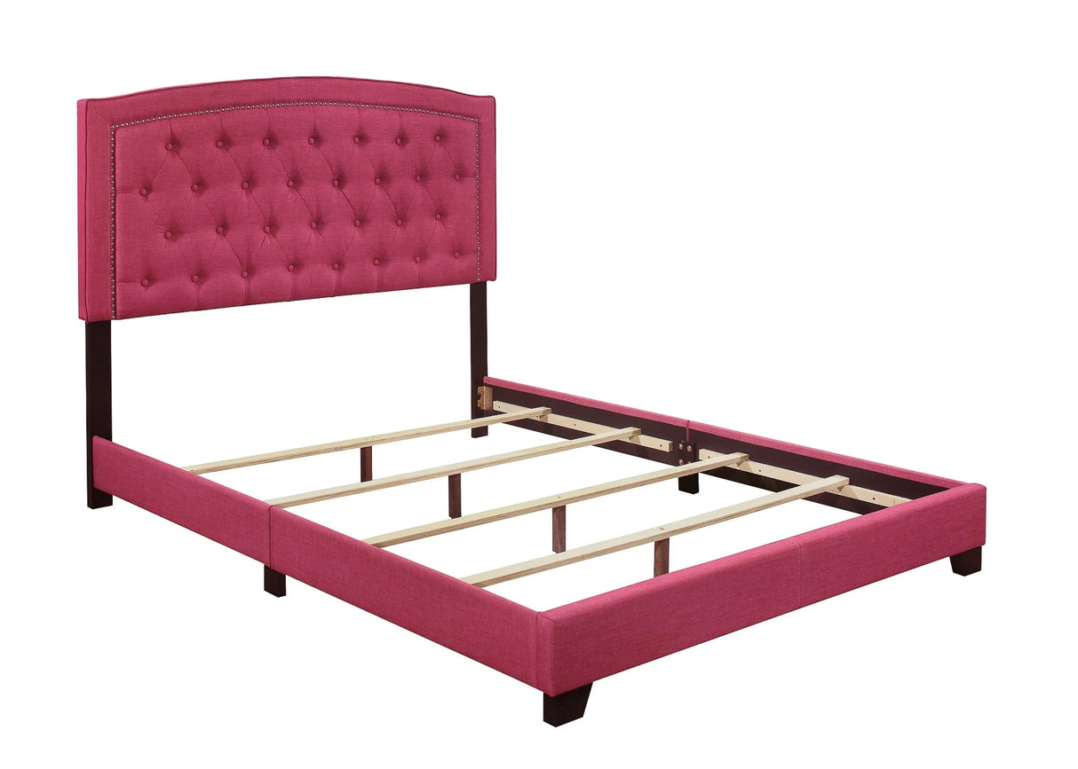Linda Pink Full Upholstered Bed by Homelegance at Eve Furniture