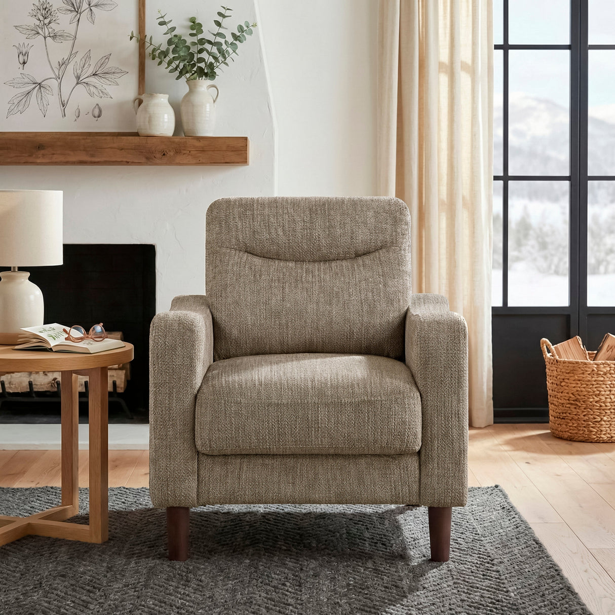 Linden Brown Chair by Homelegance at Eve Furniture