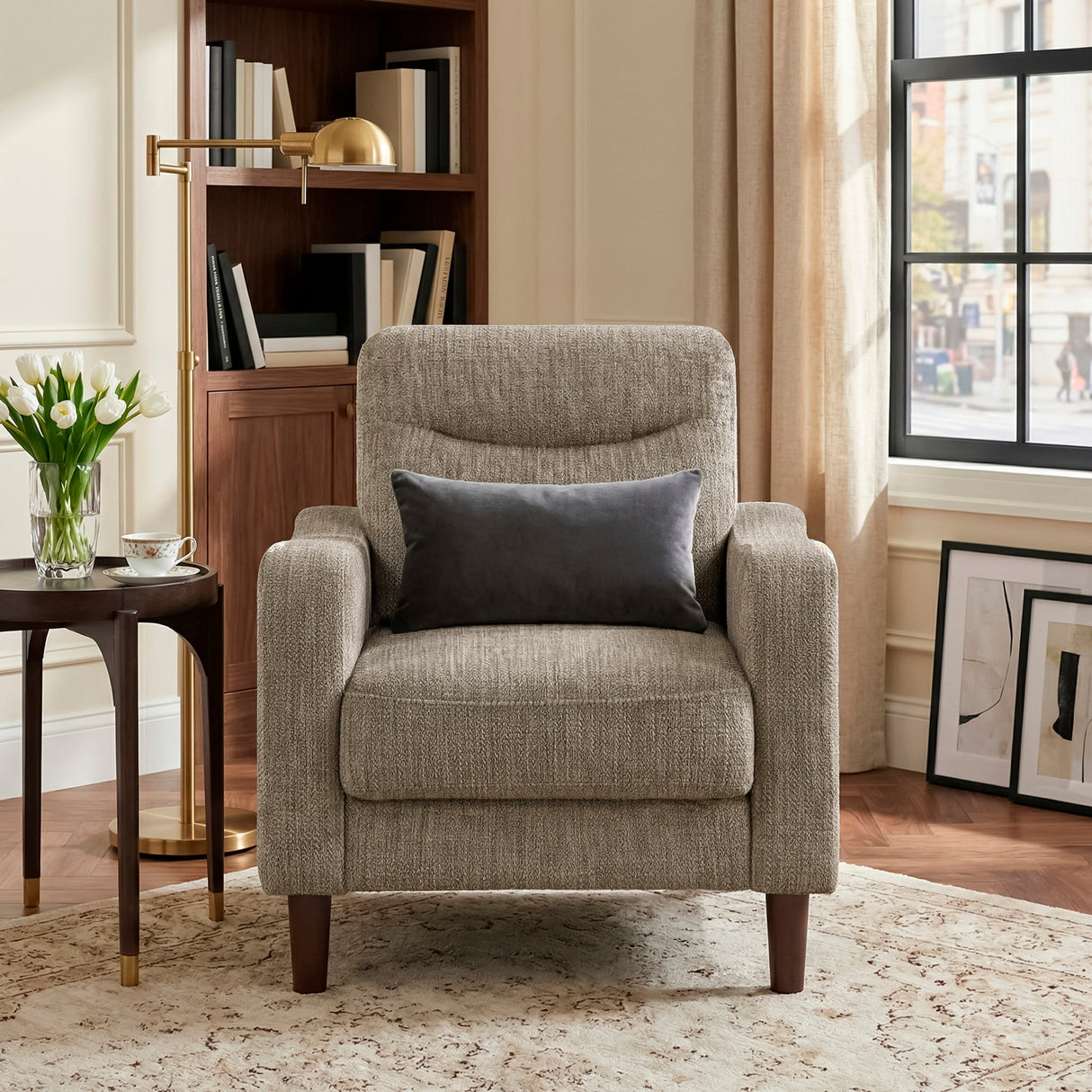 Linden Brown Chair by Homelegance at Eve Furniture