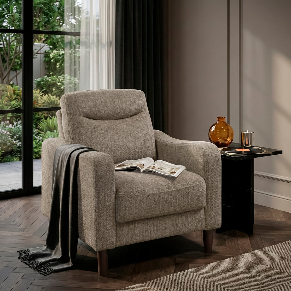 Linden Brown Chair by Homelegance at Eve Furniture