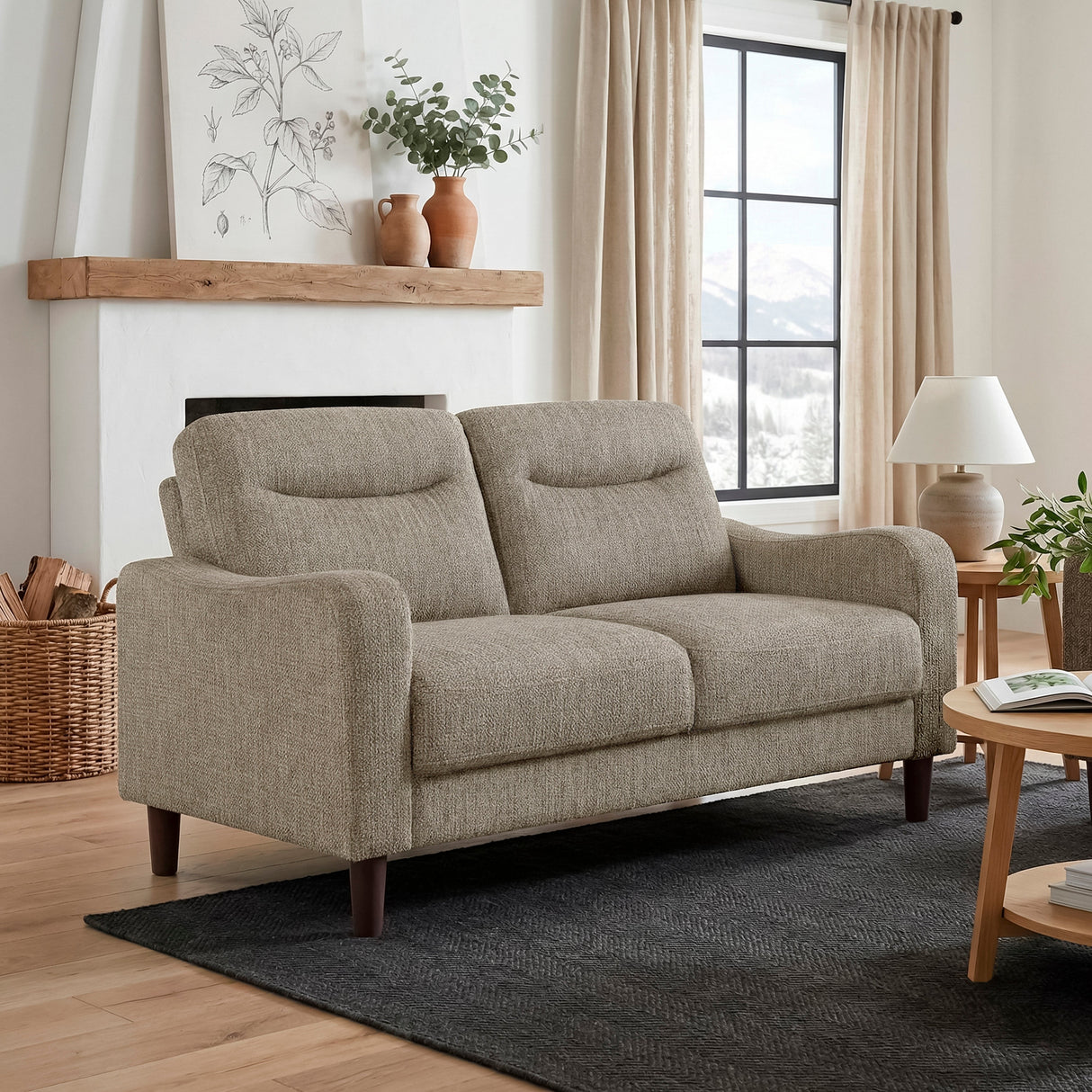 Linden Brown Loveseat by Homelegance at Eve Furniture