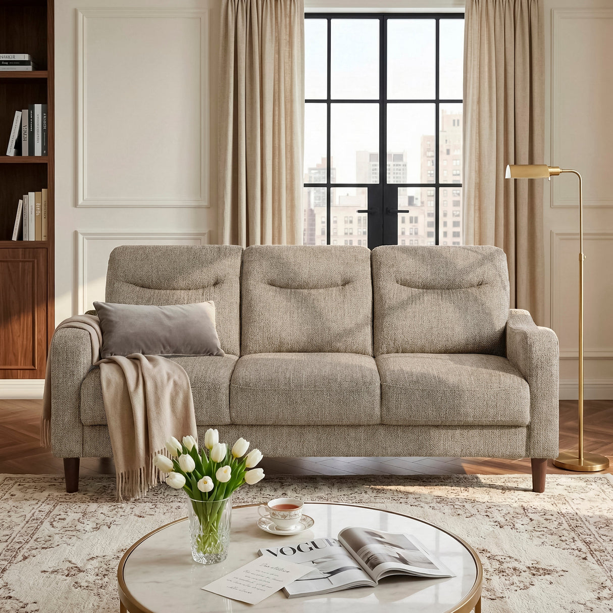 Linden Brown Loveseat by Homelegance at Eve Furniture