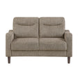 Linden Brown Loveseat by Homelegance at Eve Furniture