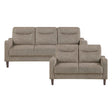 Linden Brown Living Room Set (Sofa & Loveseat)